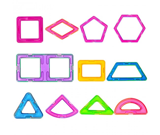 Set 60 Piese Magnetice de Constructie, Flippy, Piese Mari, Magnetic Blocks, Forme Geometrice, 3 Ani, ABS, Magnet, 22 x 17.2 x 8.5 cm, Multicolor Set 60 Piese Magnetice de Constructie, Flippy, Piese Mari, Magnetic Blocks, Forme Geometrice, 3 Ani, ABS, Magnet, 22 x 17.2 x 8.5 cm, Multicolor