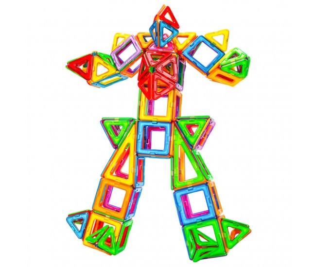 Set 60 Piese Magnetice de Constructie, Flippy, Piese Mari, Magnetic Blocks, Forme Geometrice, 3 Ani, ABS, Magnet, 22 x 17.2 x 8.5 cm, Multicolor Set 60 Piese Magnetice de Constructie, Flippy, Piese Mari, Magnetic Blocks, Forme Geometrice, 3 Ani, ABS, Magnet, 22 x 17.2 x 8.5 cm, Multicolor