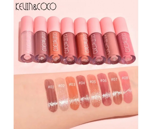 Set 8 Lip Gloss, nunate rose, nude, glosy, cutie dreptunghiulara, 8.3 x 17.5 x 2.7 cm, 181.5 g, multicolor Set 8 Lip Gloss, nunate rose, nude, glosy, cutie dreptunghiulara, 8.3 x 17.5 x 2.7 cm, 181.5 g, multicolor