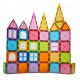 Set 88 Piese Magnetice de Constructie, Flippy, Piese 5.5 cm, Magnetic Tiles, Forme Geometrice, 3 Ani, ABS, Magnet, 27.5 x 21.5 x 17 cm, Multicolor