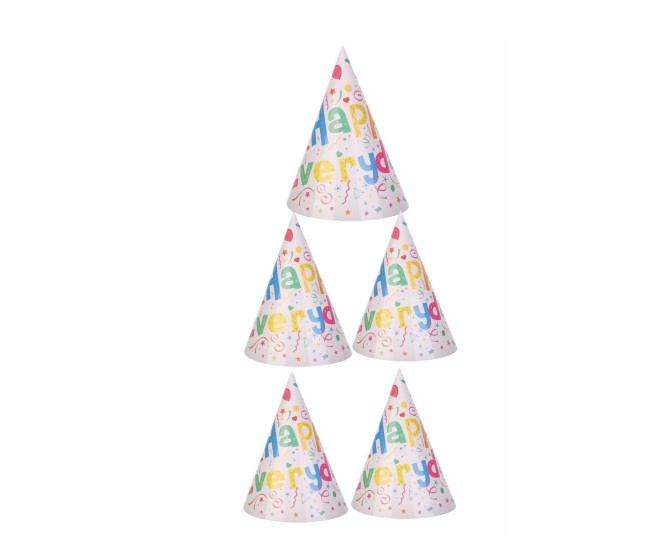 Set 9 Accesorii pentru Masa, Petrecere, Flippy, Model Happy Everyday, 78 buc, Multicolor