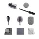 Set 9 Piese pentru Spalat Auto, Flippy, din Plastic si Microfibra, Perii si Lavete, Model B, Gri Set 9 Piese pentru Spalat Auto, Flippy, din Plastic si Microfibra, Perii si Lavete, Model B, Gri