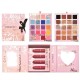 Set cosmetice Kevin&Coco, 4 Lip gloss, paleta farduri 40 culori nuante nude / rose, cutie cadou, Fara Sulfati, Pudra Compacta, Clasic, 17 x 14 x 5 cm, multicolor Set cosmetice Kevin&Coco, 4 Lip gloss, paleta farduri 40 culori nuante nude / rose, cutie cadou, Fara Sulfati, Pudra Compacta, Clasic, 17 x 14 x 5 cm, multicolor