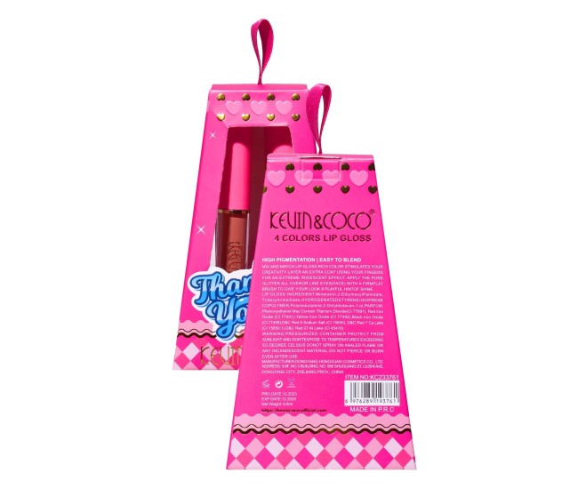 Set de Buze, KEVIN & COCO, Cloud Bubble, 4 Lip Gloss-uri, 15.1 x 8.1 x 2 cm, Roz/Nude Set de Buze, KEVIN & COCO, Cloud Bubble, 4 Lip Gloss-uri, 15.1 x 8.1 x 2 cm, Roz/Nude