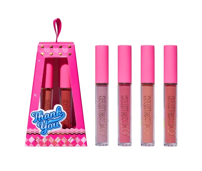 Set de Buze, KEVIN & COCO, Cloud Bubble, 4 Lip Gloss-uri, 15.1 x 8.1 x 2 cm, Roz/Nude Set de Buze, KEVIN & COCO, Cloud Bubble, 4 Lip Gloss-uri, 15.1 x 8.1 x 2 cm, Roz/Nude