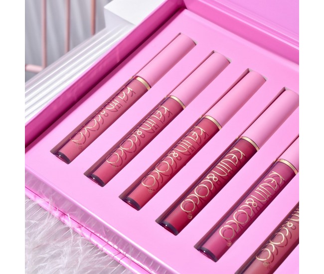 Set de Buze, KEVIN & COCO, Pink Girl, 6 Lip Gloss-uri, 17 x 14.8 x 2.9 cm, Roz/Maro Set de Buze, KEVIN & COCO, Pink Girl, 6 Lip Gloss-uri, 17 x 14.8 x 2.9 cm, Roz/Maro