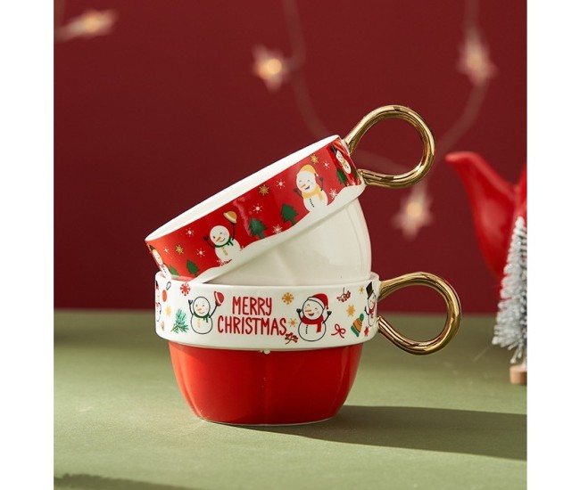Set de Ceai, Flippy, Tema Craciun, Ceainic 450 ml, 2 x Cani 250 ml, din Ceramica, Model Mos Craciun/Santa Claus, Alb/Rosu Set de Ceai, Flippy, Tema Craciun, Ceainic 450 ml, 2 x Cani 250 ml, din Ceramica, Model Mos Craciun/Santa Claus, Alb/Rosu
