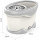 Set Galeata si Mop Rotativ 360°, Flippy, Cu Dubla Actiune Centrifuga, Pentru Uz Casnic, Maner din Otel Inoxidabil Telescopic, 2 Capte din Bumbac, 46x27x29 cm, Alb Set Galeata si Mop Rotativ 360°, Flippy, Cu Dubla Actiune Centrifuga, Pentru Uz Casnic, Maner din Otel Inoxidabil Telescopic, 2 Capte din Bumbac, 46x27x29 cm, Alb