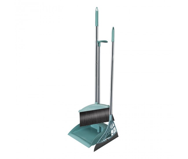 Set matura, faras cu coada si matura silicon, Flippy, Pentru uz casnic, Plastic/Otel, Albastru deschis, 90 x 72 x 100 cm Set matura, faras cu coada si matura silicon, Flippy, Pentru uz casnic, Plastic/Otel, Albastru deschis, 90 x 72 x 100 cm