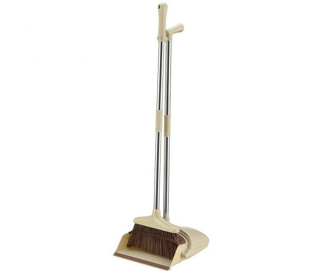 Set matura si faras cu coada, Flippy, Pentru uz casnic, Plastic/Otel, Maro/Bej, Depozitare verticala, 26x25.5x83 cm Set matura si faras cu coada, Flippy, Pentru uz casnic, Plastic/Otel, Maro/Bej, Depozitare verticala, 26x25.5x83 cm