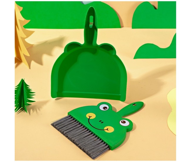 Set Mini Matura si Faras, Flippy, LITTLE CLEANER, Uz Casnic, pentru Birou, Bucatarie, Casa, Model Broscuta, 23 x 18 cm, Verde Set Mini Matura si Faras, Flippy, LITTLE CLEANER, Uz Casnic, pentru Birou, Bucatarie, Casa, Model Broscuta, 23 x 18 cm, Verde