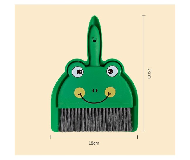 Set Mini Matura si Faras, Flippy, LITTLE CLEANER, Uz Casnic, pentru Birou, Bucatarie, Casa, Model Broscuta, 23 x 18 cm, Verde Set Mini Matura si Faras, Flippy, LITTLE CLEANER, Uz Casnic, pentru Birou, Bucatarie, Casa, Model Broscuta, 23 x 18 cm, Verde