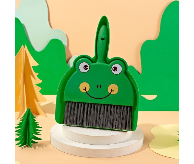 Set Mini Matura si Faras, Flippy, LITTLE CLEANER, Uz Casnic, pentru Birou, Bucatarie, Casa, Model Broscuta, 23 x 18 cm, Verde Set Mini Matura si Faras, Flippy, LITTLE CLEANER, Uz Casnic, pentru Birou, Bucatarie, Casa, Model Broscuta, 23 x 18 cm, Verde