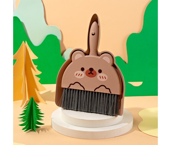 Set Mini Matura si Faras, Flippy, LITTLE CLEANER, Uz Casnic, pentru Birou, Bucatarie, Casa, Model Ursulet, 23 x 18 cm, Maro Set Mini Matura si Faras, Flippy, LITTLE CLEANER, Uz Casnic, pentru Birou, Bucatarie, Casa, Model Ursulet, 23 x 18 cm, Maro