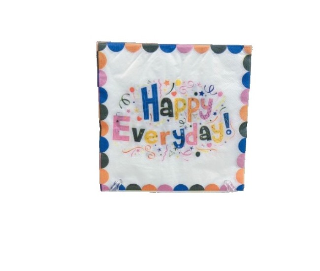 Set 20 Servetele de Masa, Flippy, din Hartie, 33 x 33 cm, Model Happy Everyday, Multicolor Set 20 Servetele de Masa, Flippy, din Hartie, 33 x 33 cm, Model Happy Everyday, Multicolor