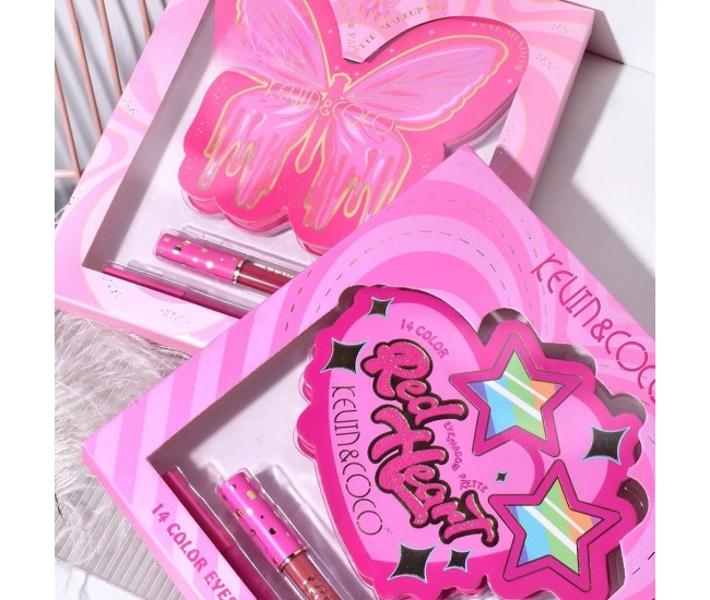 Set Paleta de machiaj cu 14 farduri de pleoape Kevin&Coco, Red Heart Eyeshadow Palette, 21 x 20.5 x 2.2cm Set Paleta de machiaj cu 14 farduri de pleoape Kevin&Coco, Red Heart Eyeshadow Palette, 21 x 20.5 x 2.2cm