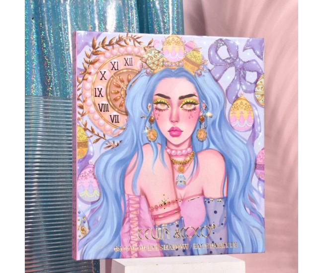 Trusa de Machiaj, KEVIN & COCO, Easter Style Blue, 69 culori, 20 x 22.5 cm Trusa de Machiaj, KEVIN & COCO, Easter Style Blue, 69 culori, 20 x 22.5 cm