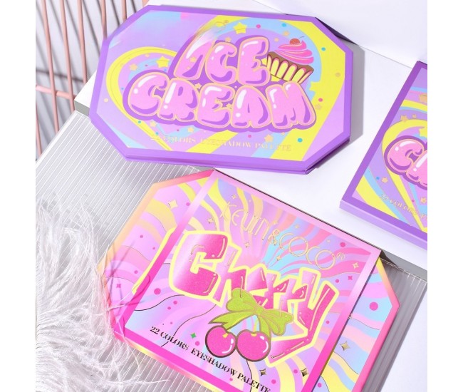 Paleta de Machiaj, KEVIN & COCO, Violet Ice Cream, Fard de Pleoape, 22 culori, 19 x 13.7 x 1.3 cm Paleta de Machiaj, KEVIN & COCO, Violet Ice Cream, Fard de Pleoape, 22 culori, 19 x 13.7 x 1.3 cm