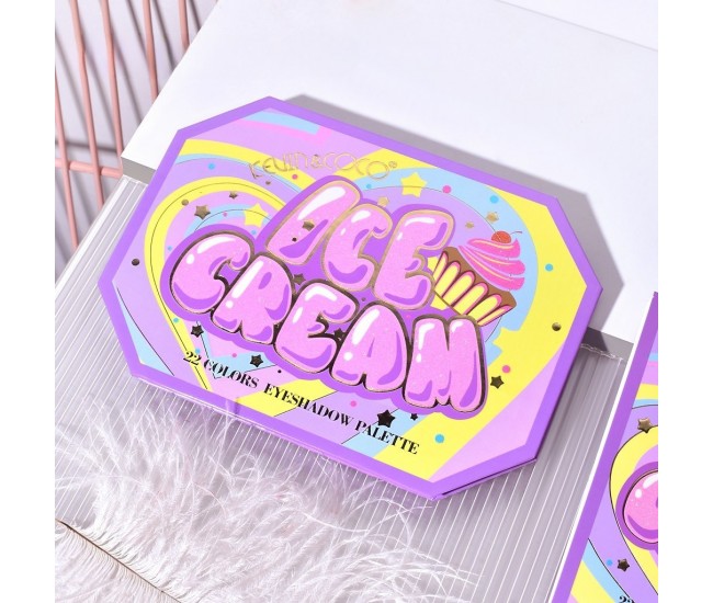 Paleta de Machiaj, KEVIN & COCO, Violet Ice Cream, Fard de Pleoape, 22 culori, 19 x 13.7 x 1.3 cm Paleta de Machiaj, KEVIN & COCO, Violet Ice Cream, Fard de Pleoape, 22 culori, 19 x 13.7 x 1.3 cm