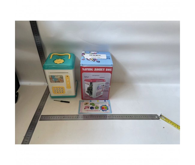 Set Pusculita pentru Copii, Flippy, Tip ATM, Parola cu Amprenta Albastru 580 g Set Pusculita pentru Copii, Flippy, Tip ATM, Parola cu Amprenta Albastru 580 g