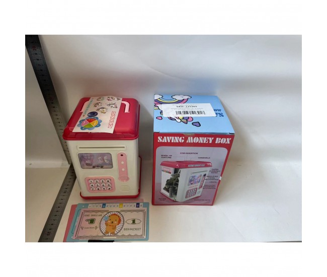 Set Pusculita pentru Copii, Flippy, Tip ATM, Parola cu Amprenta, Roz, 580 g Set Pusculita pentru Copii, Flippy, Tip ATM, Parola cu Amprenta, Roz, 580 g