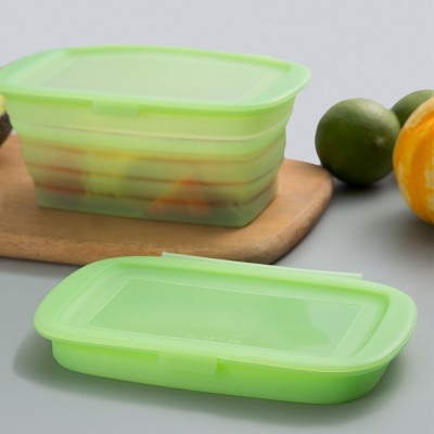 Caserola din silicon pliabila, Flippy, 1L, Verde