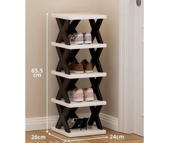 Organizator de Pantofi, Flippy, 5 Straturi, din ABS, Suport Modular, 65.5 x 24 x 26 cm, Negru/Alb Organizator de Pantofi, Flippy, 5 Straturi, din ABS, Suport Modular, 65.5 x 24 x 26 cm, Negru/Alb