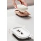 Sapuniera de Calatorie, Flippy, Suport pentru Sapun cu Scurgere a Apei, Recipient cu Capac Depozitare, Savoniera pentru Baie, 12.6x6.1x8.4cm, Alb Sapuniera de Calatorie, Flippy, Suport pentru Sapun cu Scurgere a Apei, Recipient cu Capac Depozitare, Savoniera pentru Baie, 12.6x6.1x8.4cm, Alb