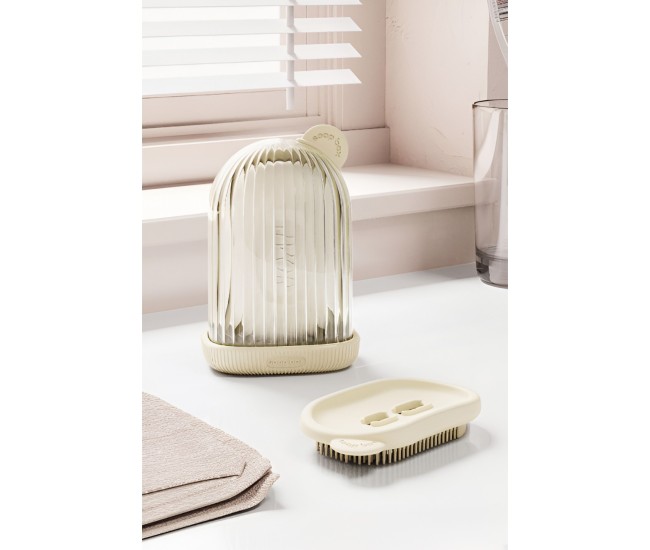 Sapuniera de Calatorie, Flippy, Suport pentru Sapun cu Scurgere a Apei, Recipient cu Capac Depozitare, Savoniera pentru Baie, 12.6x6.1x8.4cm, Crem Sapuniera de Calatorie, Flippy, Suport pentru Sapun cu Scurgere a Apei, Recipient cu Capac Depozitare, Savoniera pentru Baie, 12.6x6.1x8.4cm, Crem