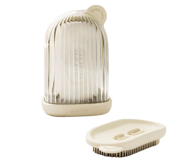 Sapuniera de Calatorie, Flippy, Suport pentru Sapun cu Scurgere a Apei, Recipient cu Capac Depozitare, Savoniera pentru Baie, 12.6x6.1x8.4cm, Crem Sapuniera de Calatorie, Flippy, Suport pentru Sapun cu Scurgere a Apei, Recipient cu Capac Depozitare, Savoniera pentru Baie, 12.6x6.1x8.4cm, Crem