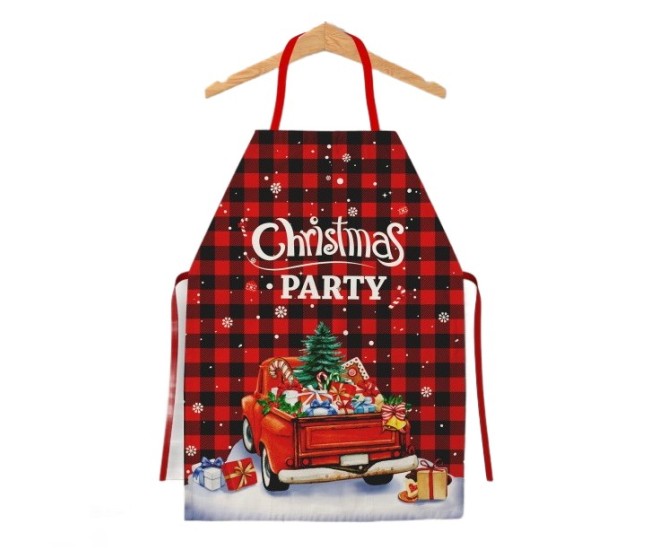 Sort de Bucatarie Decorativ, Flippy, Tema Craciun, 50 x 70 cm, Model Christmas Party, din Poliester, Rosu Sort de Bucatarie Decorativ, Flippy, Tema Craciun, 50 x 70 cm, Model Christmas Party, din Poliester, Rosu
