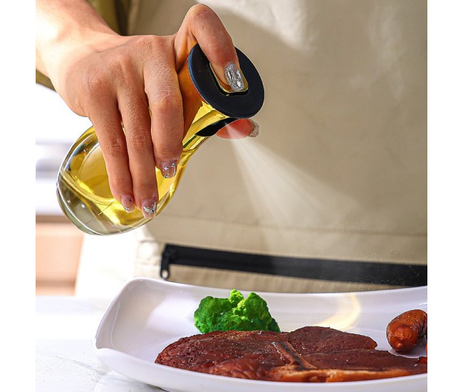 Sticla de ulei cu Pulverizator, Flippy, Sticla pentru Lichide de Bucatarie, Otet, Sos, 16.7 x 5.2 cm, Volum 200 ml, Gold Sticla de ulei cu Pulverizator, Flippy, Sticla pentru Lichide de Bucatarie, Otet, Sos, 16.7 x 5.2 cm, Volum 200 ml, Gold