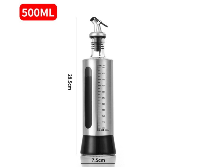 Sticla de ulei, Flippy, Sticla de Ulei din Otel Inoxidabil, Sticla pentru Lichide de Bucatarie, Sticla pentru Lichide de Gatit, 28.5 x 7.5 cm, volum 500 ml, Gri Transparent Sticla de ulei, Flippy, Sticla de Ulei din Otel Inoxidabil, Sticla pentru Lichide de Bucatarie, Sticla pentru Lichide de Gatit, 28.5 x 7.5 cm, volum 500 ml, Gri Transparent