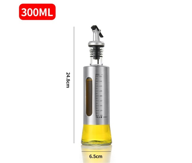 Sticla de ulei, Flippy, Sticla de Ulei din Otel Inoxidabil, Sticla pentru Lichide de Bucatarie, Sticla pentru Lichide de Gatit, 24.8 x 6.5 cm, volum 300 ml, Gri Transparent Sticla de ulei, Flippy, Sticla de Ulei din Otel Inoxidabil, Sticla pentru Lichide de Bucatarie, Sticla pentru Lichide de Gatit, 24.8 x 6.5 cm, volum 300 ml, Gri Transparent