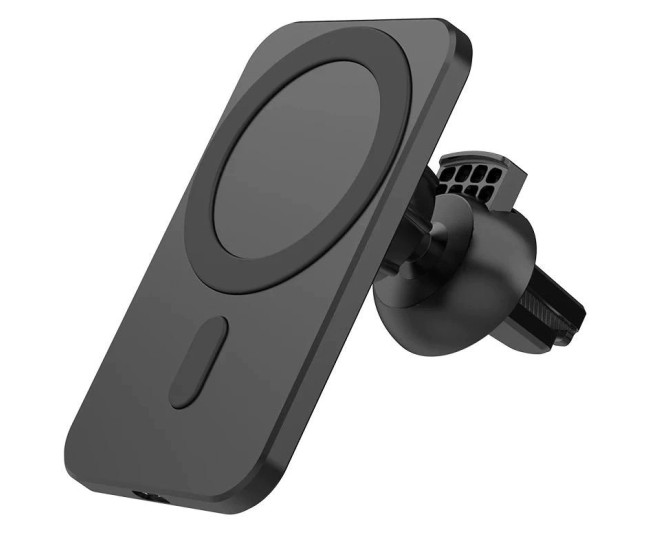Suport auto cu incarcare wireless tip Magsafe 15W, Flippy, compatibil iPhone, Negru Suport auto cu incarcare wireless tip Magsafe 15W, Flippy, compatibil iPhone, Negru