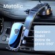 Suport Auto Multifunctional pentru Telefon, Flippy, Suport pentru Navigatie, Rotativ cu Ventuza, cu fixare Geam si Parbriz, 20 x 14 x 11 cm, Albastru oglinda