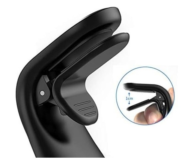 Suport de Telefon, Flippy, pentru Ventilatie, din ABS si Magnet, 3.8 x 3.7 x 6.2 cm, Universala, Argintiu