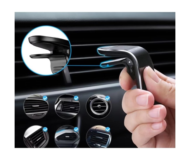 Suport de Telefon, Flippy, pentru Ventilatie, din ABS si Magnet, 3.8 x 3.7 x 6.2 cm, Universala, Rosu Suport de Telefon, Flippy, pentru Ventilatie, din ABS si Magnet, 3.8 x 3.7 x 6.2 cm, Universala, Rosu