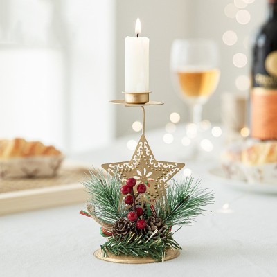 Suport Decorativ pentru Lumanare de Craciun, Flippy, Ornament pentru Lumanare, Model Stea Aurie cu Crengute de Brad, din Art Metal, pentru Masa, fara Lumanare 15 x 8 cm, Auriu Suport Decorativ pentru Lumanare de Craciun, Flippy, Ornament pentru Lumanare, Model Stea Aurie cu Crengute de Brad, din Art Metal, pentru Masa, fara Lumanare 15 x 8 cm, Auriu