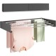 Suport Haine, Flippy, Depozitare si Uscare Rufe, din Aluminiu, Pliabil, Impermeabil, Montare prin Perforare, 80 cm, Negru Suport Haine, Flippy, Depozitare si Uscare Rufe, din Aluminiu, Pliabil, Impermeabil, Montare prin Perforare, 80 cm, Negru