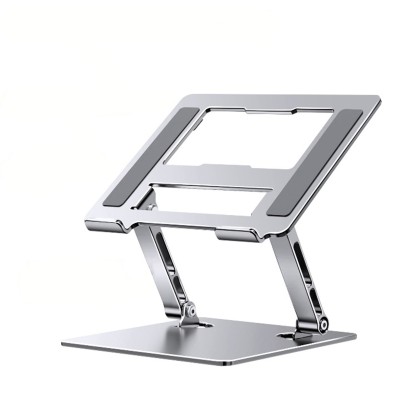 Stand Laptop si Tableta, Flippy, Suport Laptop Ergonomic, Pliabil, Ajustabil pe Inaltime, Portabil, Anti Alunecare, 27.7 x 27.7 x 5 cm, Gri