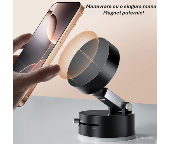 Suport magnetic Flippy pentru telefon, pliabil si retractabil pe ambele parti, pentru toate telefoanele mobile, alb Suport magnetic Flippy pentru telefon, pliabil si retractabil pe ambele parti, pentru toate telefoanele mobile, alb