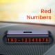Suport Numar de Telefon pentru Parcare Auto, Flippy, Suport pentru Numarul detelefon, Banda glisanta pentru Ascundere, Banda Adeziva Inclusa, 120 x 48 x 24 mm, Cifre Rosii, Negru