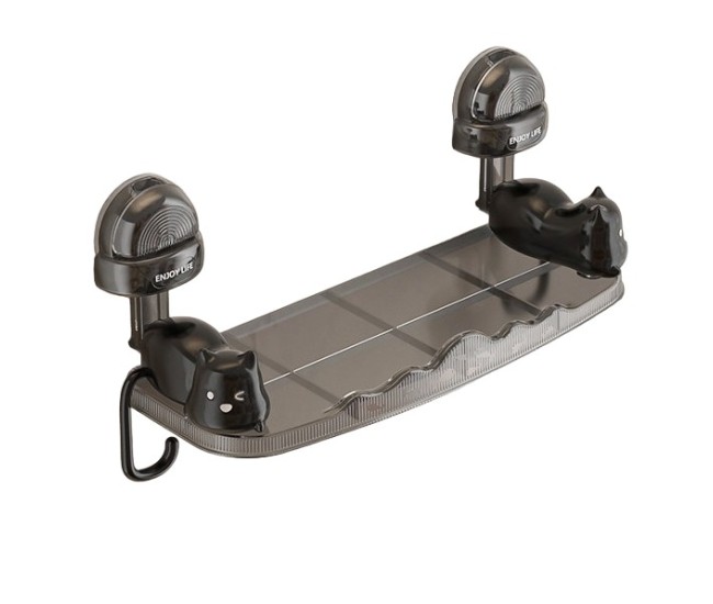 Suport pentru Baie, Flippy, Montare pe Perete, Model Pisicute, ABS, Adeziv, Raft pentru Depozitare, 33.4x17.7 cm, Negru Suport pentru Baie, Flippy, Montare pe Perete, Model Pisicute, ABS, Adeziv, Raft pentru Depozitare, 33.4x17.7 cm, Negru