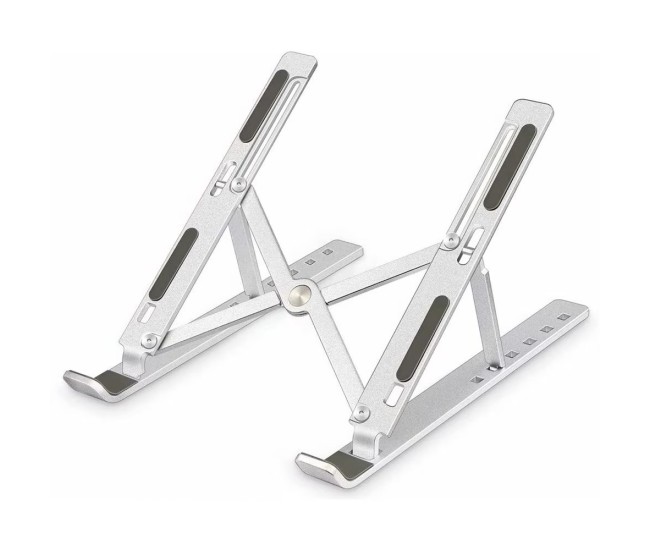 Suport pentru Laptop, Flippy, Suport Portabil Pliabil, Universal Reglabil Suspendat pentru Tableta, din Aliaj si ABS, 100-160 mm, 26 x 19 x 16 cm, Silver Gray Suport pentru Laptop, Flippy, Suport Portabil Pliabil, Universal Reglabil Suspendat pentru Tableta, din Aliaj si ABS, 100-160 mm, 26 x 19 x 16 cm, Silver Gray
