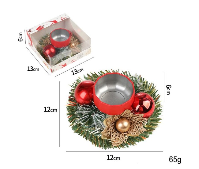Suport pentru Lumanare de Craciun, Flippy, Model Cupa cu 2 Globutele Rosii, Sfesnic de Tip Ghirlanda, Decoratiune pe Masa de Craciun, 12 x 12 x 6 cm, Rosu Suport pentru Lumanare de Craciun, Flippy, Model Cupa cu 2 Globutele Rosii, Sfesnic de Tip Ghirlanda, Decoratiune pe Masa de Craciun, 12 x 12 x 6 cm, Rosu