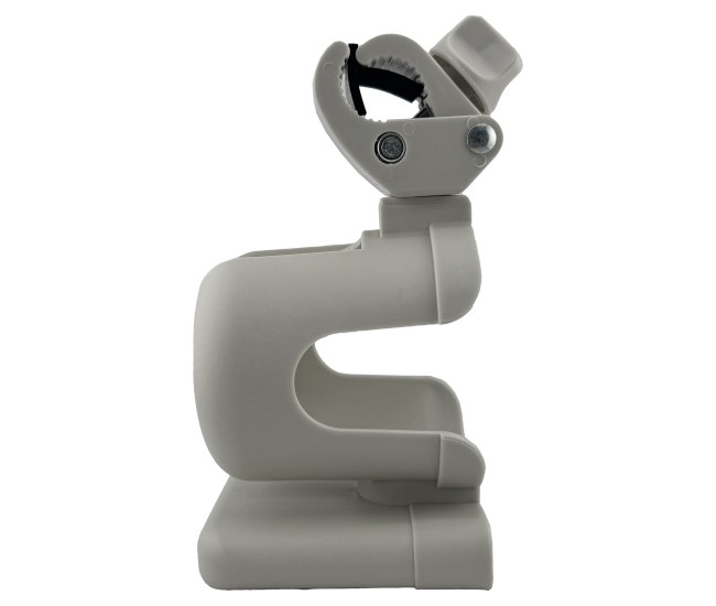 Suport pentru Pahar si Telefon, Flippy, Suport Universal pentru Sticle cu Fixare de bara, Compatibil cu Bicicleta, Carucior pentru Bebelusi, 20 x 10 x 9.5 cm, Alb