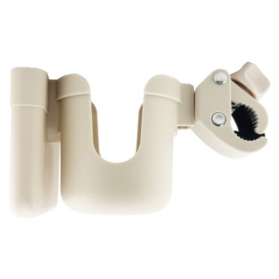 Suport pentru Pahar si Telefon, Flippy, Suport Universal pentru Sticle cu Fixare de bara, Compatibil cu Bicicleta, Carucior pentru Bebelusi, 20 x 10 x 9.5 cm, Alb