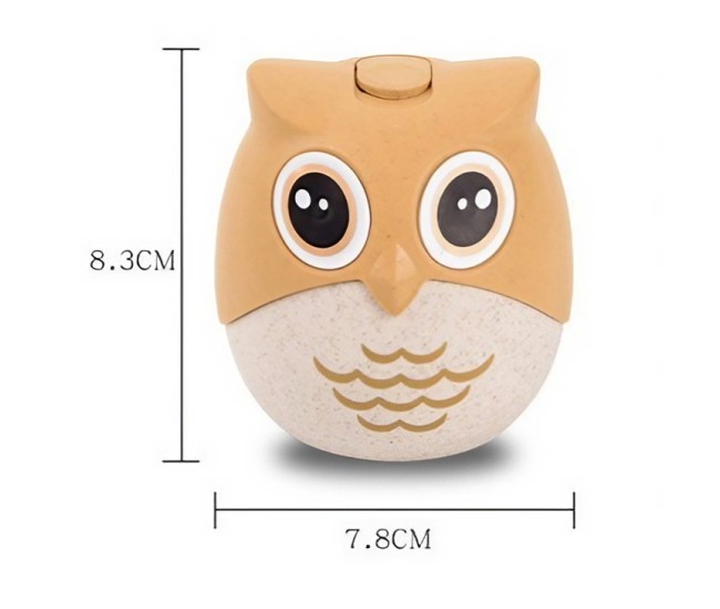 Suport pentru Scobitori, Flippy, Model Bufnita, Multifunctional, 8.3x7.8 cm, Portocaliu