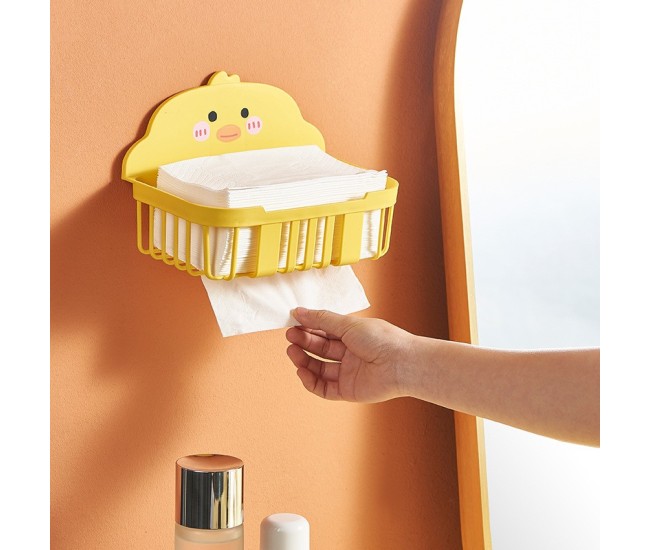 Suport pentru Servetele in Baie, Flippy, Suport pentru Prosoape, din Plastic PP, Montare pe Perete cu Adeziv, Model Ratusca, 13x19x12 cm, Galben Suport pentru Servetele in Baie, Flippy, Suport pentru Prosoape, din Plastic PP, Montare pe Perete cu Adeziv, Model Ratusca, 13x19x12 cm, Galben